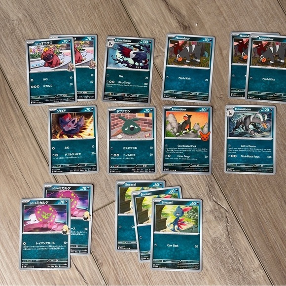 Pokemon Other - Pokemon Cards Japan Japanese English Set of 15 Sneasel